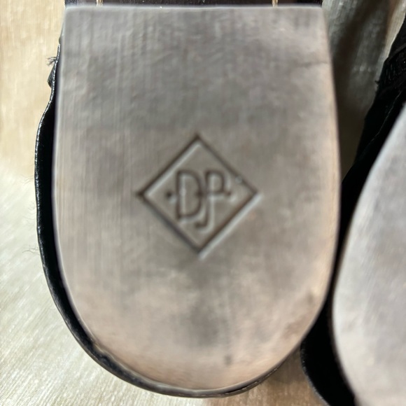 DONALD J. PLINER Sz 11 Dalis Ankle Hooded Belt Zip Buckle Black Leather Booties - Picture 12 of 13